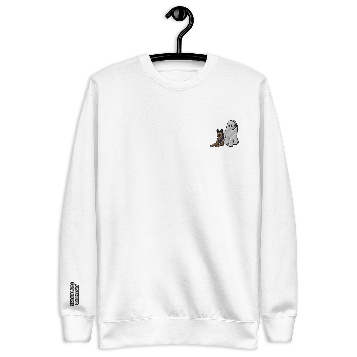 Just Here For the K9s - Embroidered Crewneck Sweatshirt