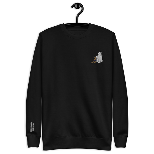 Just Here For the K9s - Embroidered Crewneck Sweatshirt