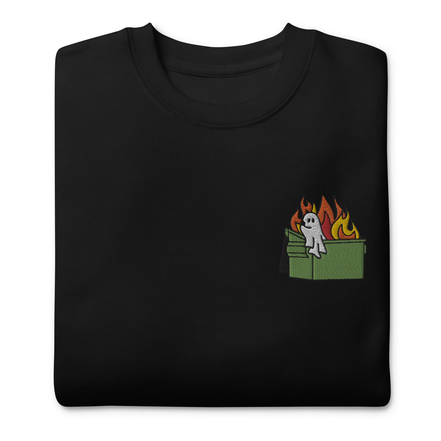 Quiet Shift - Embroidered Crewneck Sweatshirt