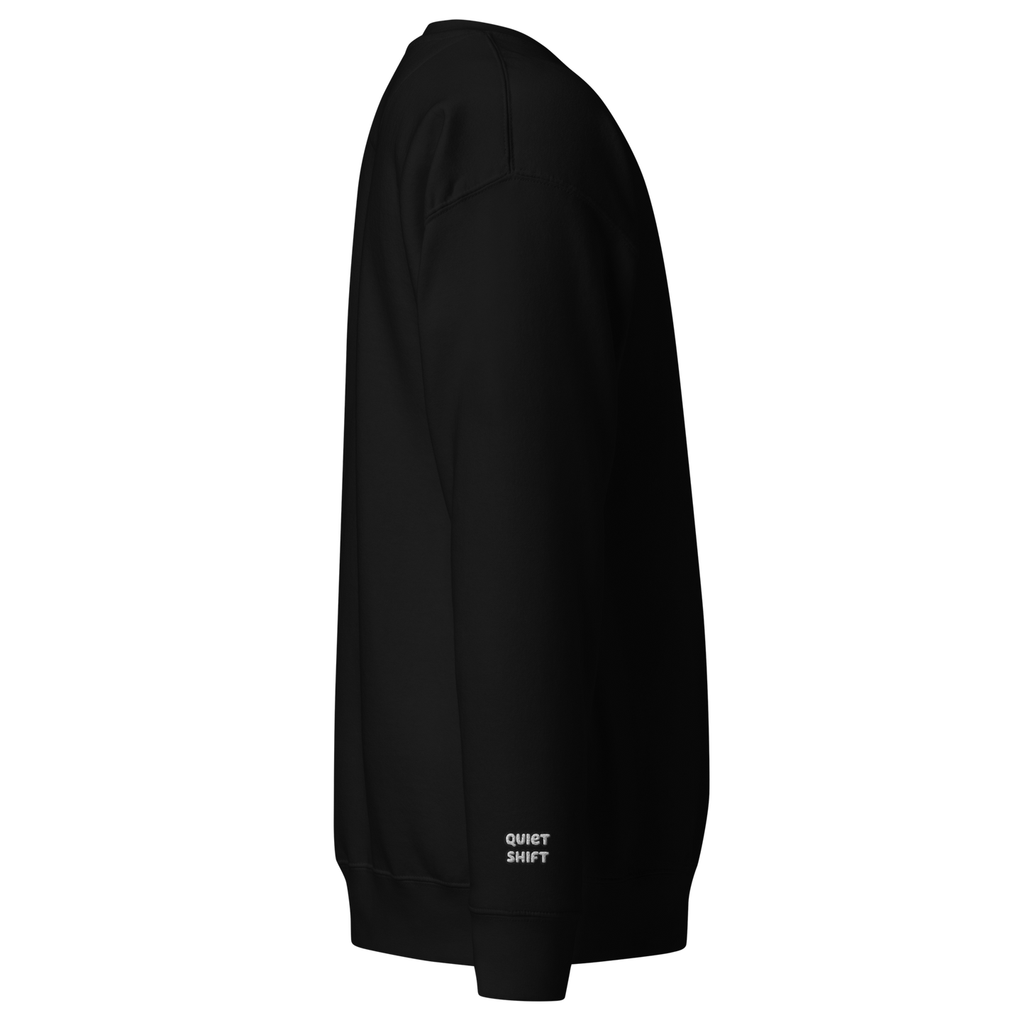 Quiet Shift - Embroidered Crewneck Sweatshirt