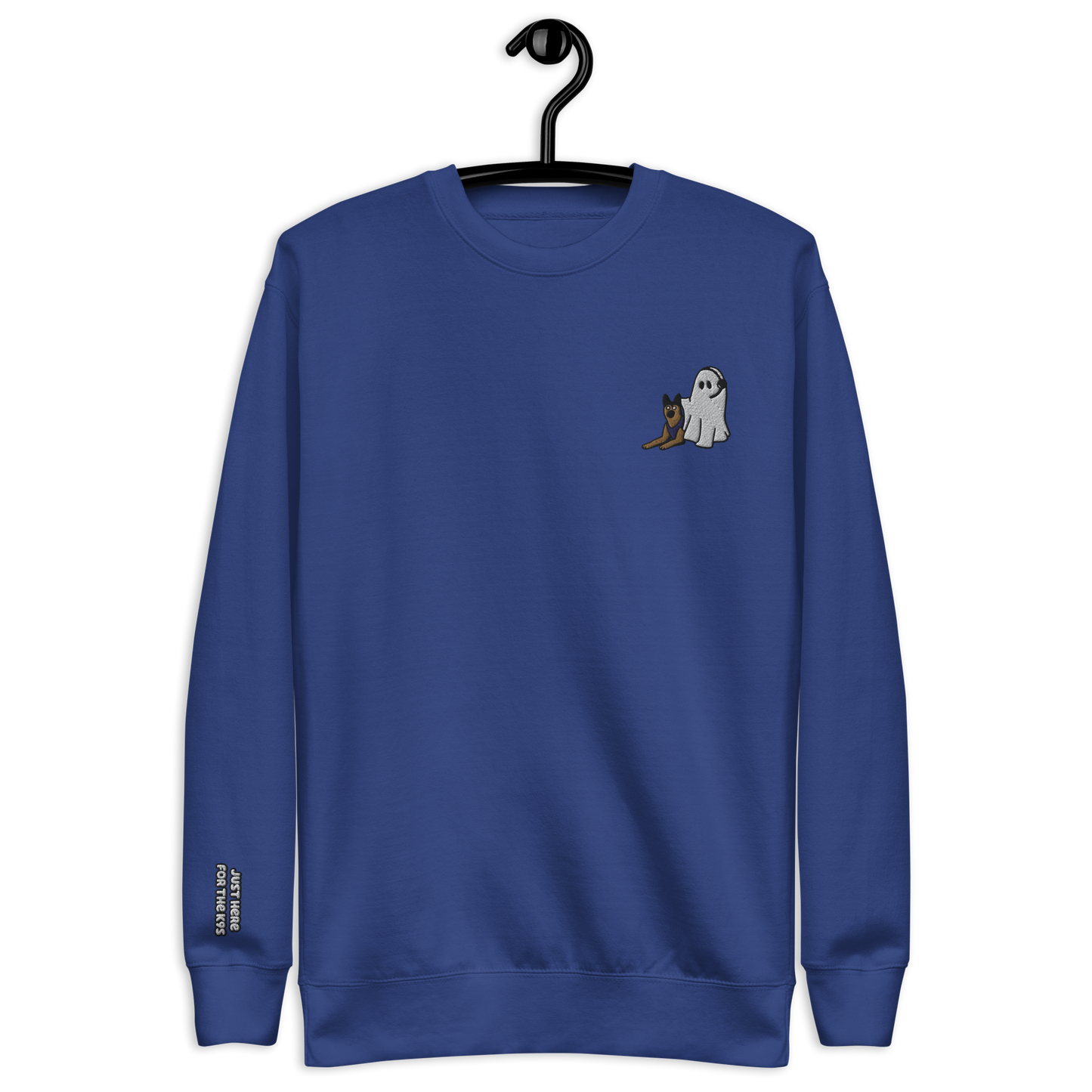 Just Here For the K9s - Embroidered Crewneck Sweatshirt